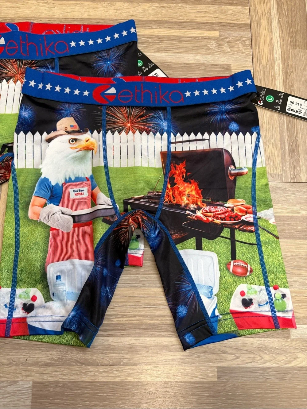 Ethika Kids' Eagle BBQ Print briefs